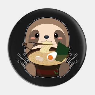 Anime Cute Sloth Japanese Ramen Noodles Kawaii Gift design Pin