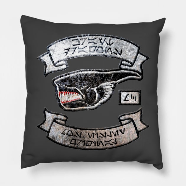 Krayt Dragons MC Colors (Aurebesh) Pillow by CJROBBINS