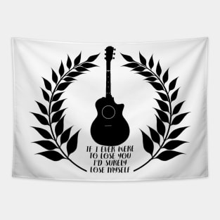 Lose myself- Black design Tapestry