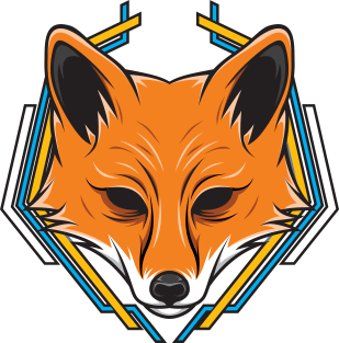 Fox Head Geometric Magnet