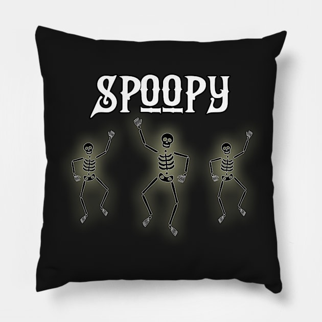 Spoopy Halloween Skeleton Costume Pillow by charlescheshire