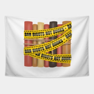 Ban bigots not books (caution tape) Tapestry