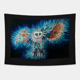 Owl - surrealist style - bird art Tapestry