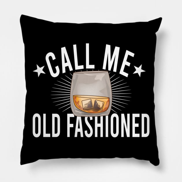 Whiskey Whisky Rum Old Fashioned Gift Pillow by Jackys Design Room