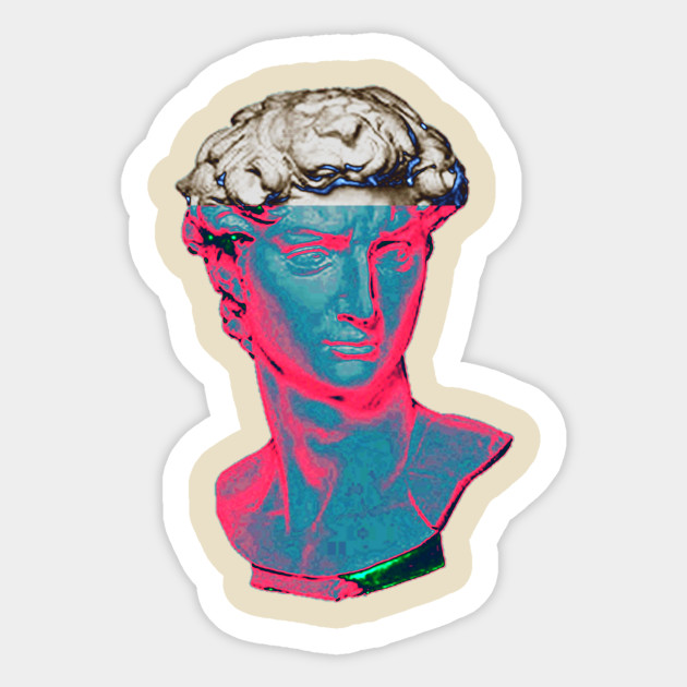 funky statue - Aesthetic - Sticker | TeePublic