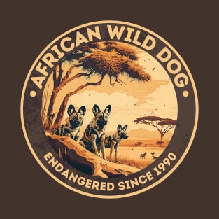 African Wild Dog Endangered Species T-Shirt