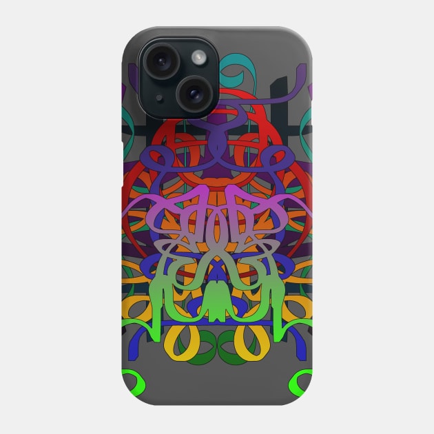 Abstract Symmetrical Colorfull Ribbons Phone Case by Zeroeroroo