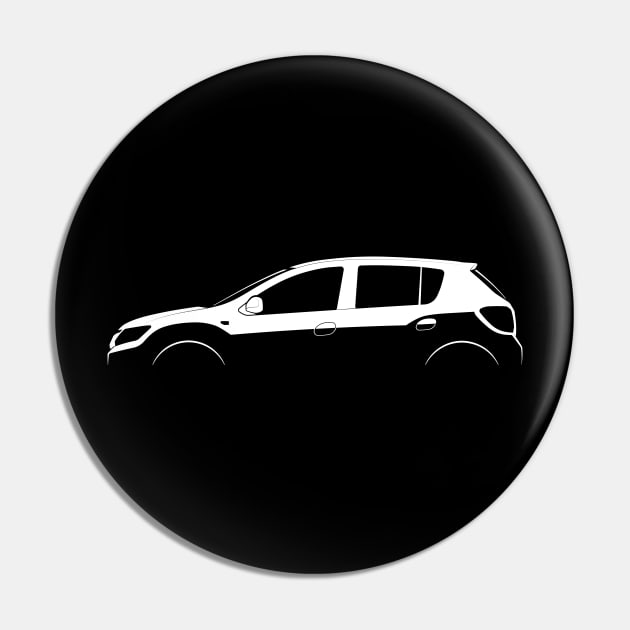 Dacia Sandero (2012) Silhouette Pin by Car-Silhouettes