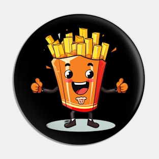 kawaii french fries T-Shirt cute ,potatofood Pin