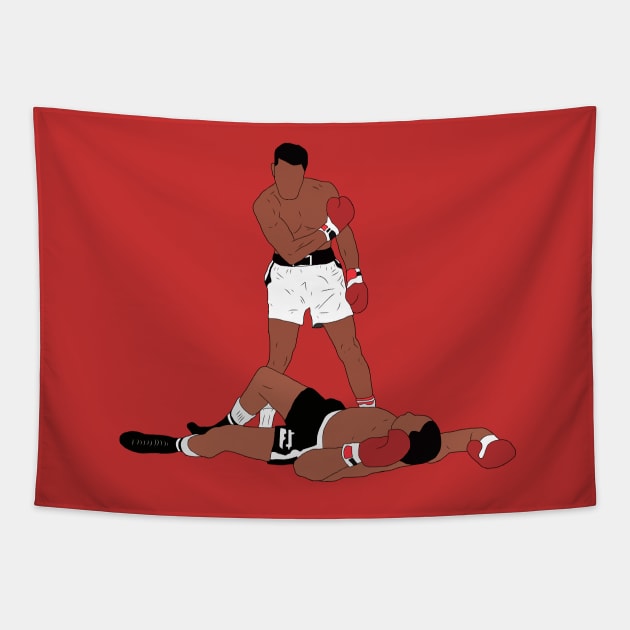 Muhammad Ali Iconic Pose Tapestry by rattraptees