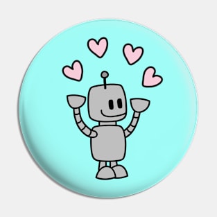 Robot Hearts Pin