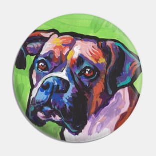 BOXER Dog Bright colorful pop dog art Pin