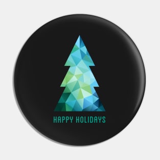 Abstract geometric Christmas tree Pin