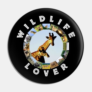 Wildlife Lover Blue Sky Giraffes Pin