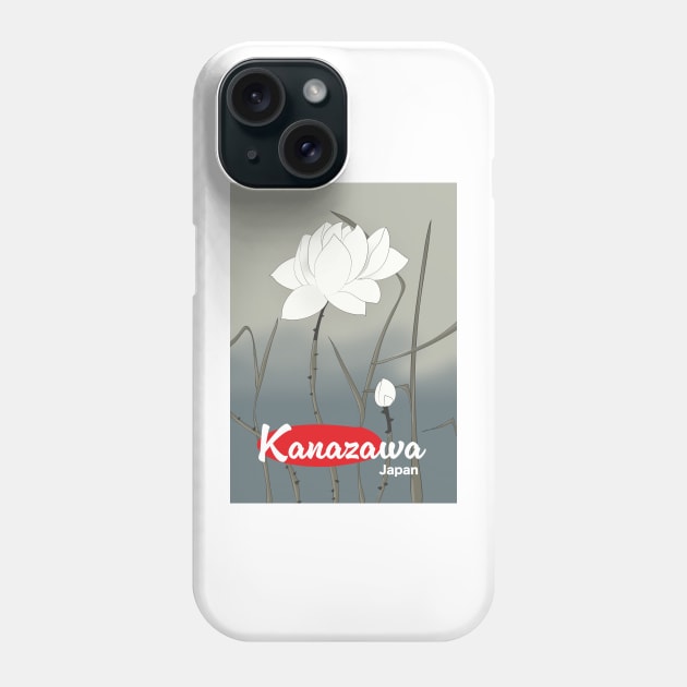 Kanazawa Japan travel poster Phone Case by nickemporium1