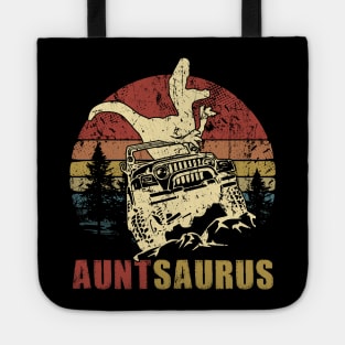 Vintage Jeep T-Shirt Auntsaurus Jeep Gift Tote