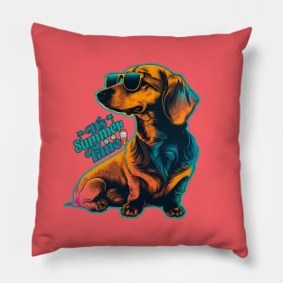 Sunny Side Pup: Summertime Dachshund Pillow