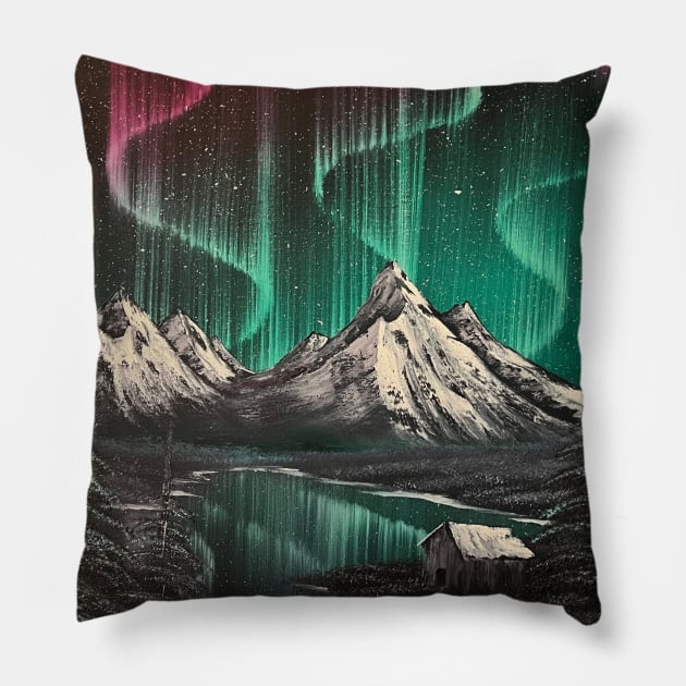 Christmas Northern Lights Pillow by J&S mason