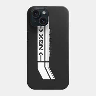 "N0X- Create The Future" Cyberpunk/Techwear Design- White Phone Case