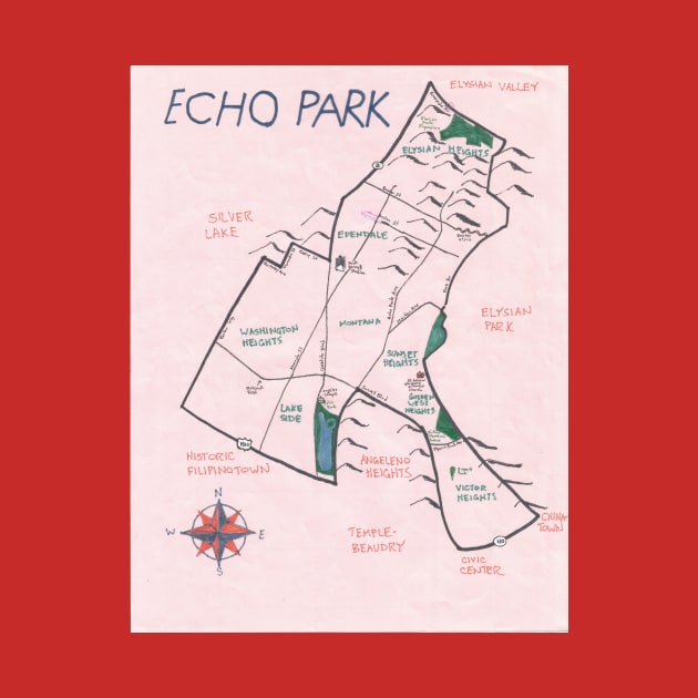 Echo Park by PendersleighAndSonsCartography