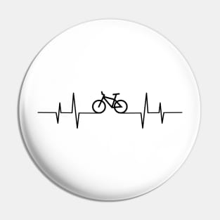 'Biker Heartbeat Pulse' Awesome Bike Gift Pin