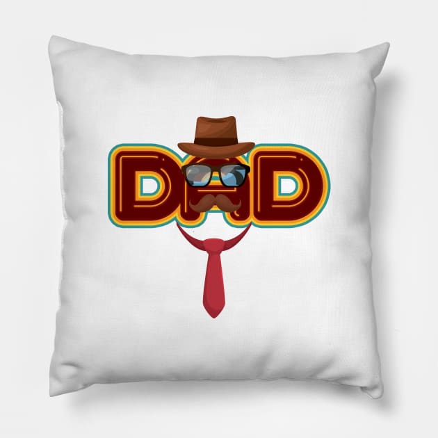 'Retro 70s Dad Style' Awesome 70s Vintage Pillow by ourwackyhome