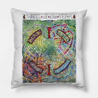 Wheel of the Year - Fire Festivals Pillow