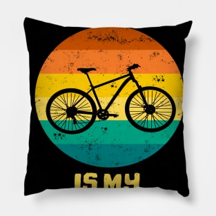 Biking is my therapy bike retro vintage gift Pillow