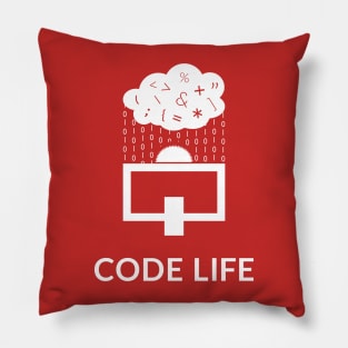 Coder Life Funny T shirt design Pillow