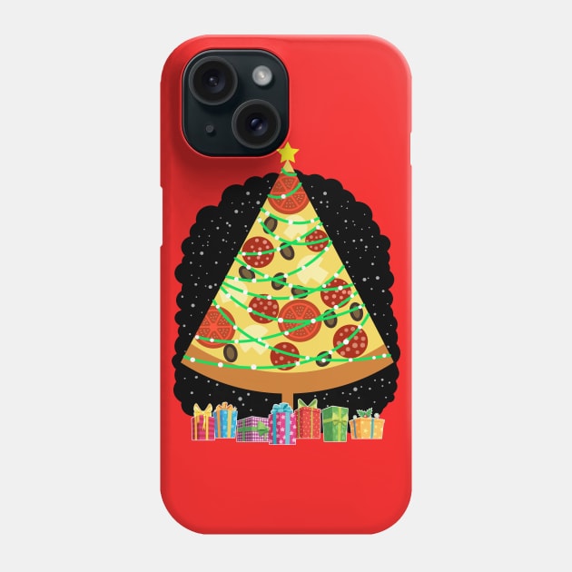 Pizza Christmas Tree Phone Case by PalmGallery