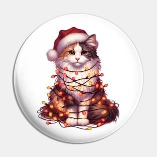 Christmas Turkish Van Cat Pin