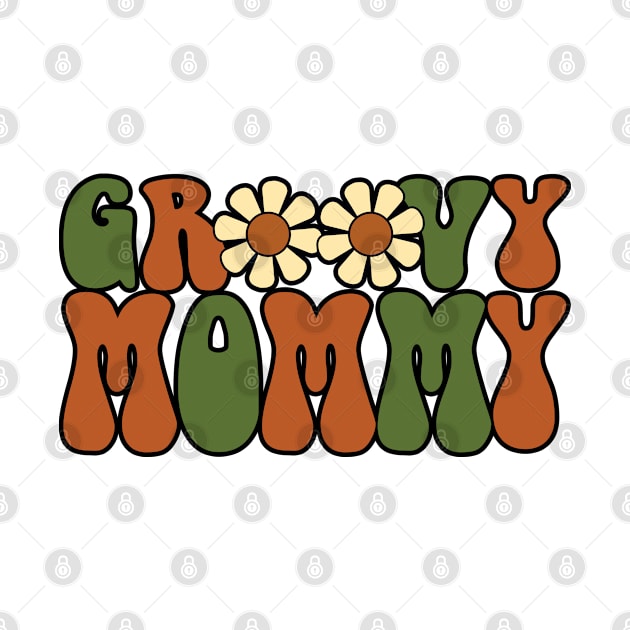 Groovy Mommy, Hippie Flower, Boho, Summer, Mother's Day Gift For Women by Art Like Wow Designs