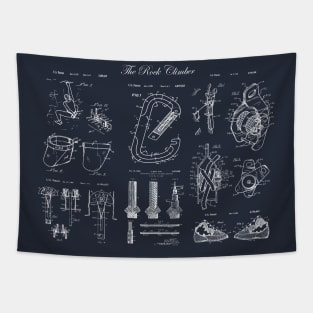 The Rock Climber Patent Prints Tapestry