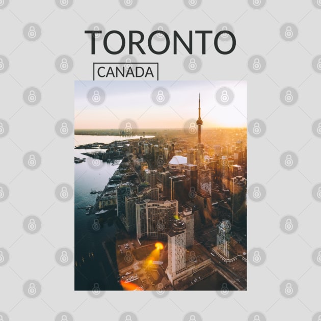Toronto Ontario Canada Cityscape Skyline Sunset Gift for Canadian Canada Day Present Souvenir T-shirt Hoodie Apparel Mug Notebook Tote Pillow Sticker Magnet by Mr. Travel Joy