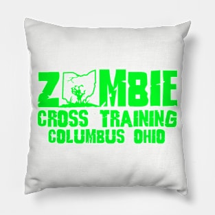 Zombie Cross Training Columbus Ohio Green Pillow