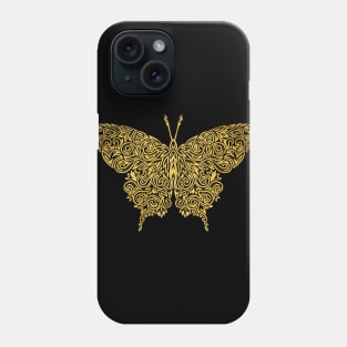 Golden Wings Mandala Butterfly Phone Case