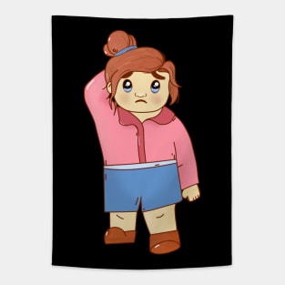 Cute pleading girl Tapestry