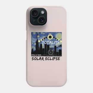 Art Solar Eclipse 2024 Totality April 8 Men Women Kids T-Shirt Phone Case