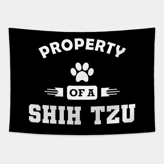 Shih Tzu Dog - Property of a shih tzu Tapestry by KC Happy Shop