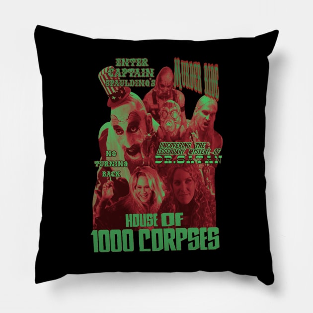 House Of 1000 Corpses, Cult Horror, (Version 2) Pillow by The Dark Vestiary