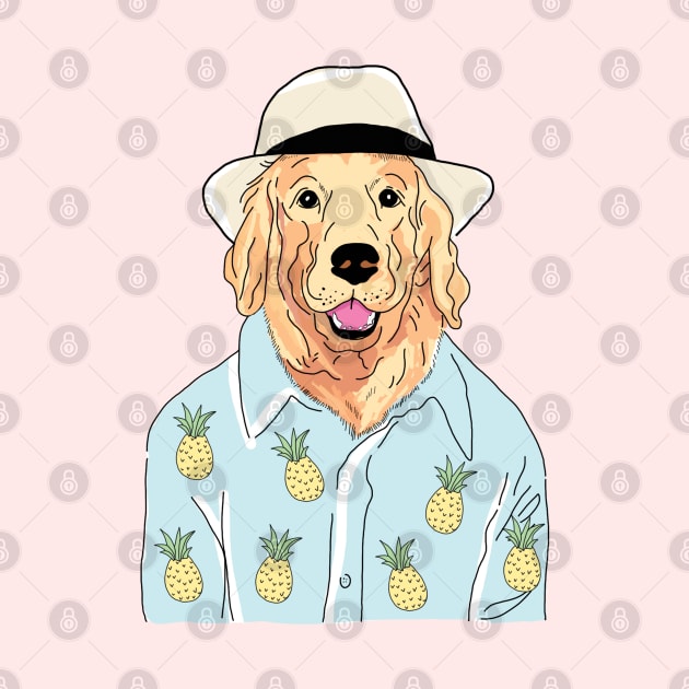 Hipster Golden Retriever by SuperrSunday