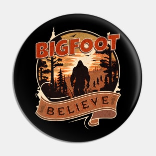 Bigfoot Believe Design Pin