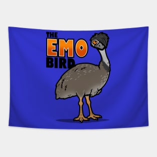 The Emo Bird Funny Emu Bird Original Cartoon Meme Tapestry