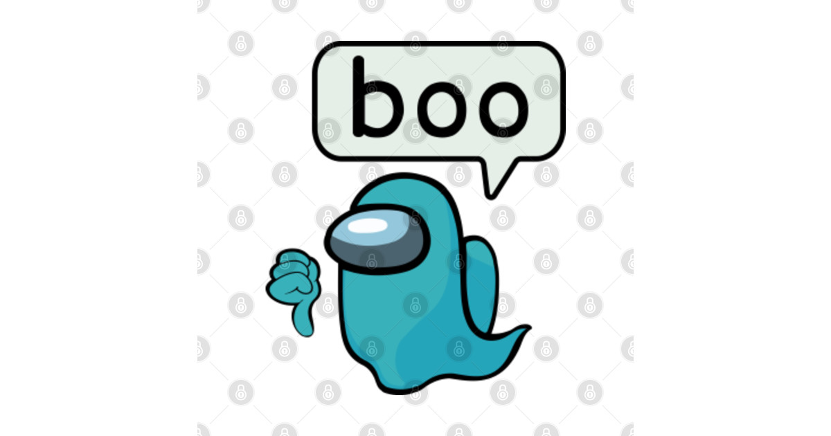 Among Us Ghost of Disapproval Crewmate (Cyan) - Halloween ...