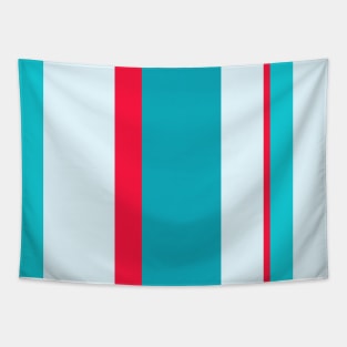 Crazy stripes red and blue Tapestry