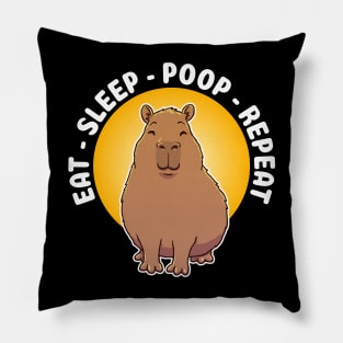 Eat Sleep Poop Repeat Quote Pillow