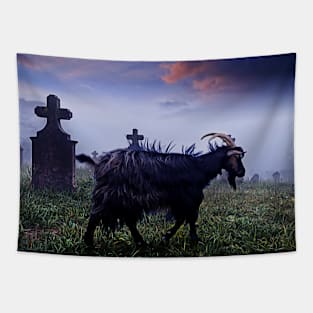 Cemetery Goat Tapestry