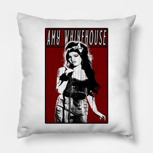 Vintage Retro Amy Whinehouse Pillow