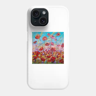 Scarlet poppies Phone Case