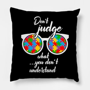 Puzzle Sunglasses Autism Awareness Gift for Birthday, Mother's Day, Thanksgiving, Christmas Pillow